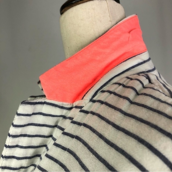 Gap Academy Blazer white blue striped double lawn cotton 10 - Picture 5 of 13